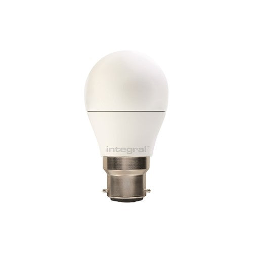 Integral Warmtone Golf Ball Bulb B22 470Lm 6W 1800-2700K Dimmable 220 Beam Frosted