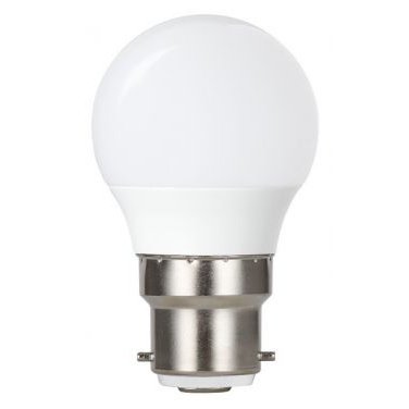 Integral Golf Ball Bulb B22 470Lm 4.9W 4000K Dimmable 240 Beam Frosted
