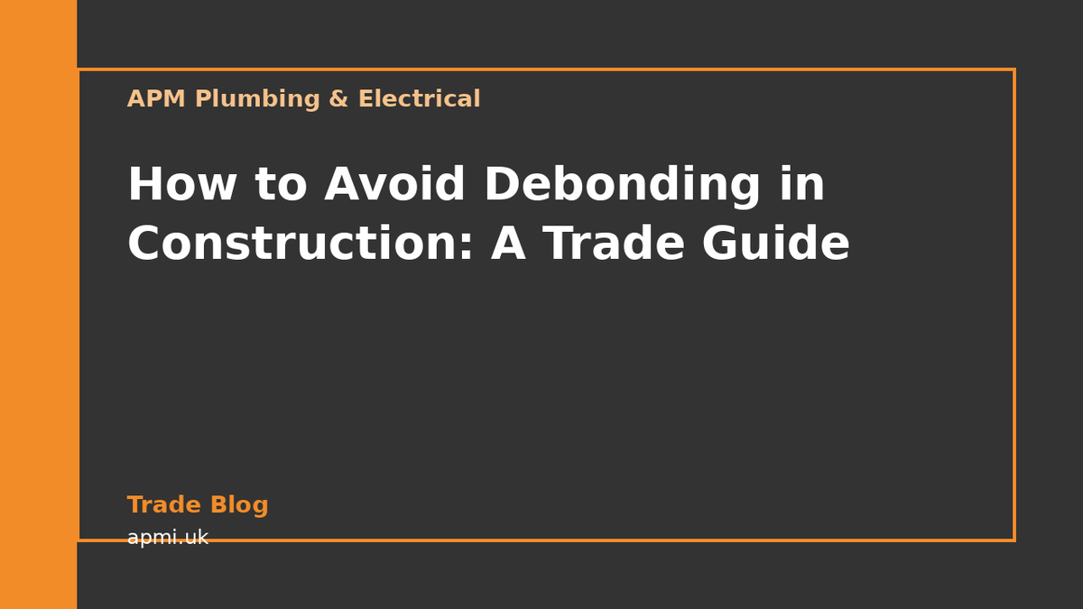 How to Avoid Debonding in Construction: A Trade Guide | APM Electricals ...