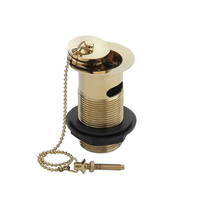 Embrass Peerless 1 1/4-inch slotted gold basin waste