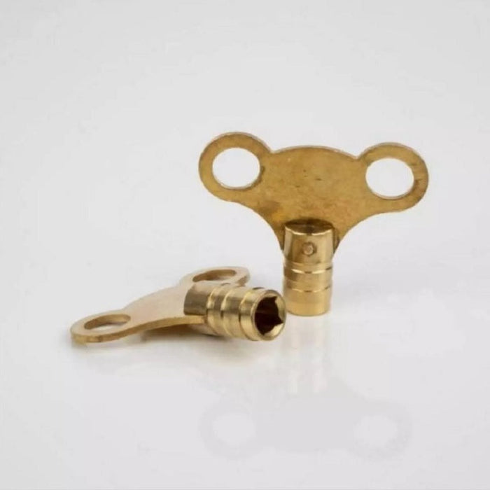 Nerrad twin pack brass clockwork radiator bleed keys with square openings