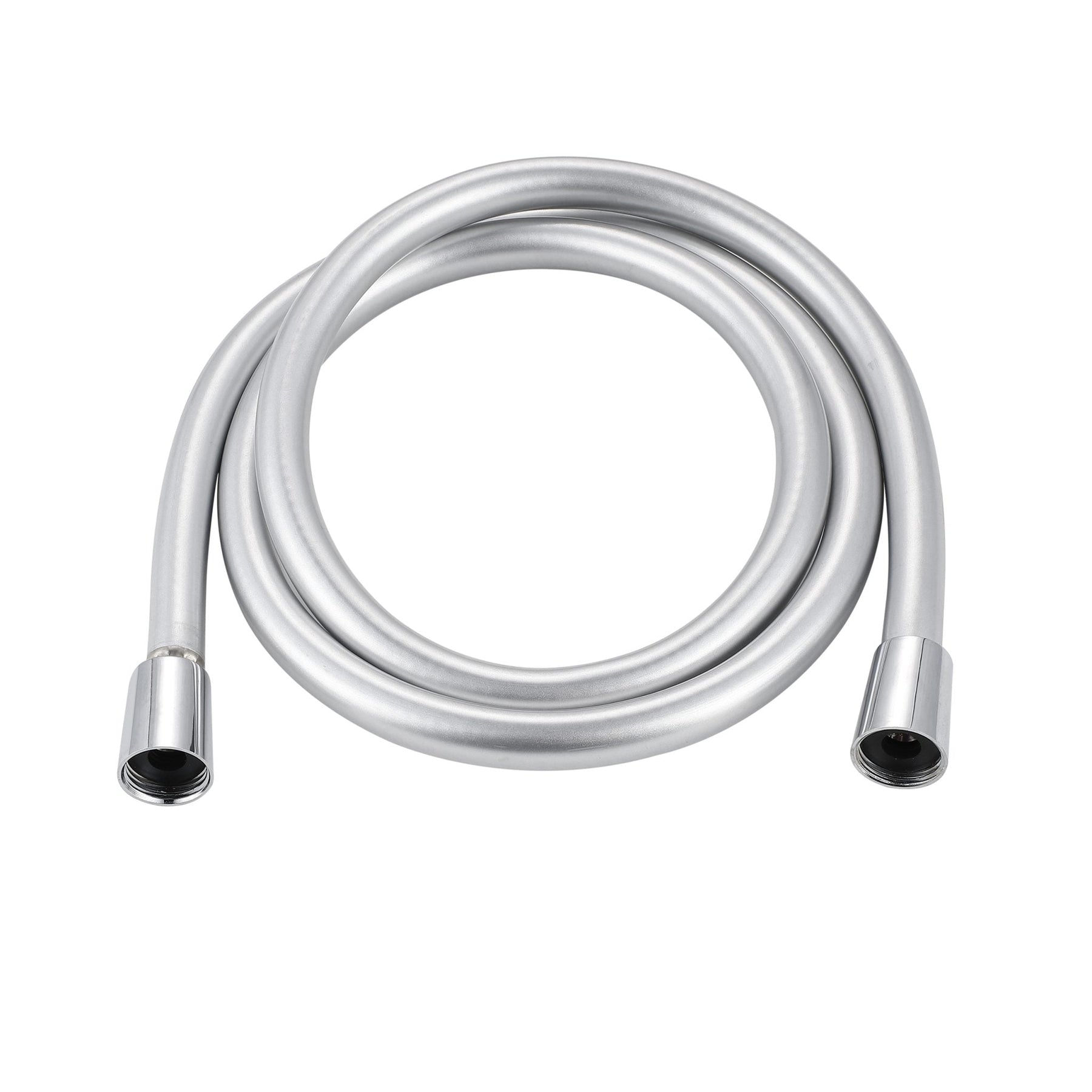 Scudo smooth silver 1.5 metre shower hose with chrome connection ends
