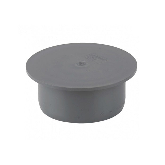Aquaflow 110mm Pushfit Waste Socket Plug Grey