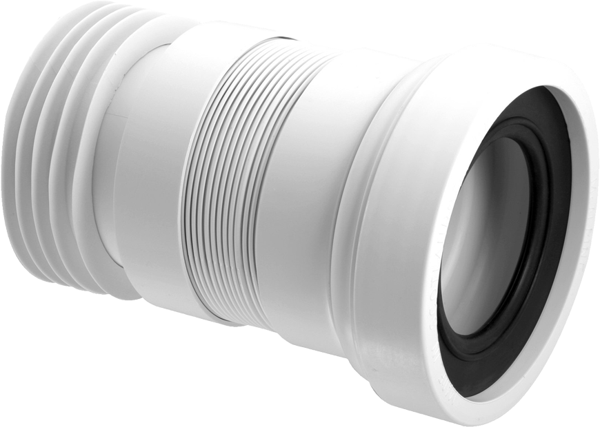 McAlpine WC-F18R short straight flexible WC pan connector