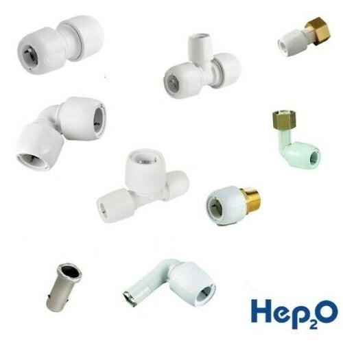 Wavin Hep2O multi listing tees elbows straights valves 15mm 22mm Wavin Hep2O multi listing tees elbows straights valves 15mm 22mm