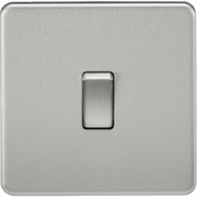 Knightsbridge 10AX 1G 2-way Switch - Brushed Chrome