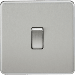 Knightsbridge 10AX 1G 2-way Switch - Brushed Chrome