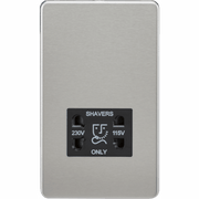 Knightsbridge 10AX Fan Isolator Switch - Brushed Chrome