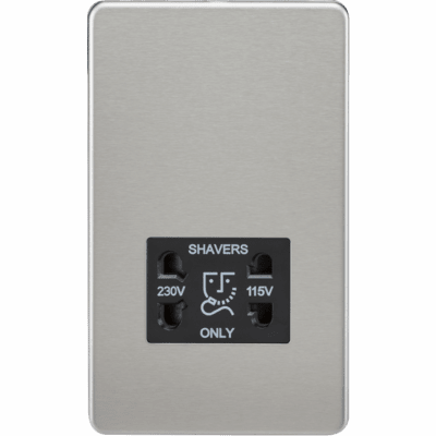 Knightsbridge 10AX Fan Isolator Switch - Brushed Chrome