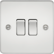Knightsbridge 10AX 2G 2-way Switch - Polished Chrome