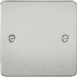 Knightsbridge 2G Blanking Plate - Brushed Chrome
