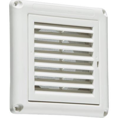 Knightsbridge 6" 150mm Extractor Fan Grille With Fly Screen - Black