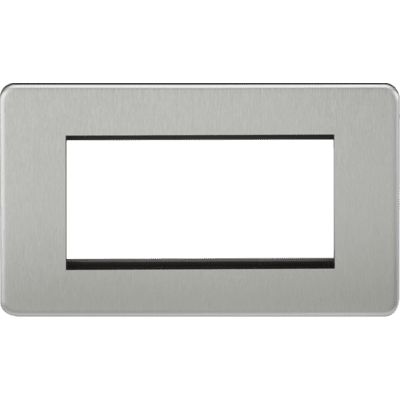 Knightsbridge 2G Modular Faceplate - Brushed Chrome