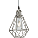 Knightsbridge E27 Pendant Set 6" - Brushed Chrome