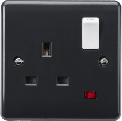 Knightsbridge 13A 2G DP Switched Socket with Twin Earths and Outboard Rockers
