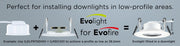 Evofire 85 Fire Rated Downlight 70mm Cutout 4-Pack IP65 White Round + GU10 Holder