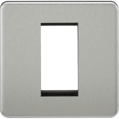 Knightsbridge 2G Modular Faceplate - Brushed Chrome