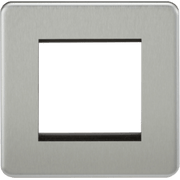 Knightsbridge 2G Modular Faceplate - Brushed Chrome