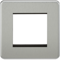 Knightsbridge 2G Modular Faceplate - Brushed Chrome