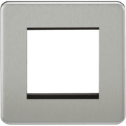 Knightsbridge TV & SAT TV Outlet Isolated - Brushed Chrome