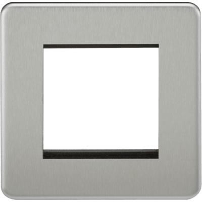 Knightsbridge TV & SAT TV Outlet Isolated - Brushed Chrome