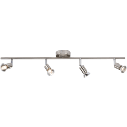 Knightsbridge 230V GU10 Quad Spotlight - Brushed Chrome