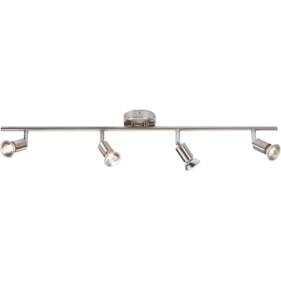 Knightsbridge 230V GU10 Chrome Twin Adjustable Spotlight Bar