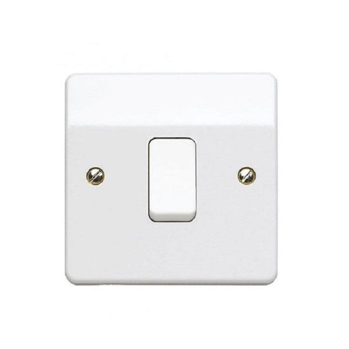 MK 10A 1G 2 Way Switch - White