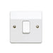 MK 10A 1G 2 Way Switch - White