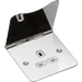 Knightsbridge 13A 1G Unswitched Floor Socket - Brushed Chrome with White Insert
