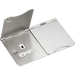 Knightsbridge 13A 2G Unswitched Floor Socket - Brushed Chrome with White Insert