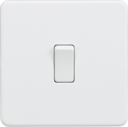 Knightsbridge 10AX 1G 2-way Switch - Matt White