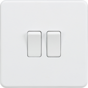 Knightsbridge 10AX 3G 2-way Switch - Matt White