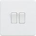 Knightsbridge 10AX 2G 2-way Switch - Matt White