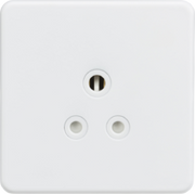 Knightsbridge 5A Unswitched Round Socket - Matt White