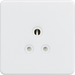 Knightsbridge 5A Unswitched Round Socket - Matt White
