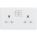 Knightsbridge 13A 2G DP Switched Socket with Twin Earths