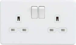 Knightsbridge 13A 2G DP Switched Socket with Twin Earths