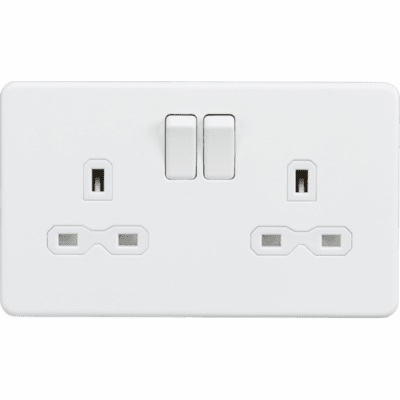 Knightsbridge 10AX 2G 2-way Switch - Matt White