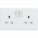 Knightsbridge 10AX 2G 2-way Switch - Matt White