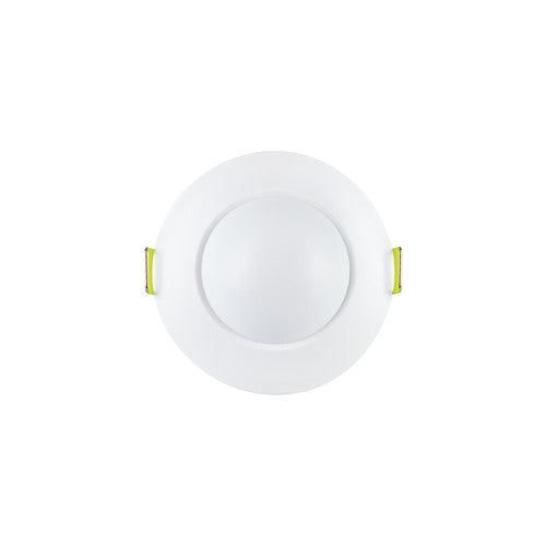 MICROWAVE SENSOR RECESS MOUNT 62MM CUTOUT 360DEG SINGLE DETECTOR 10M RANGE 5.8GHZ IP20 WHITE 110/240VAC INPUT 1200W MAX INTEGRAL