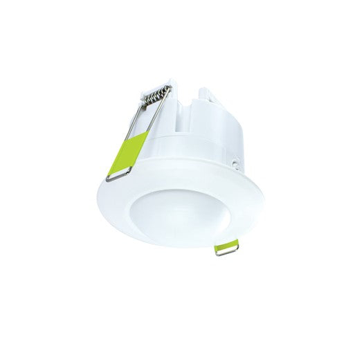 MICROWAVE SENSOR RECESS MOUNT 62MM CUTOUT 360DEG SINGLE DETECTOR 10M RANGE 5.8GHZ IP20 WHITE 110/240VAC INPUT 1200W MAX INTEGRAL