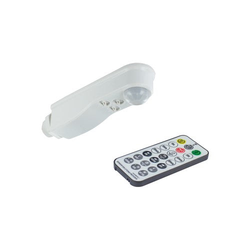 PIR SENSOR BATTEN MOUNT ON/OFF CONTROL 360DEG SINGLE DETECTOR 10M RANGE IP65 WHITE 110-240VAC INPUT + HANDHELD REMOTE 1200W MAX INTEGRAL