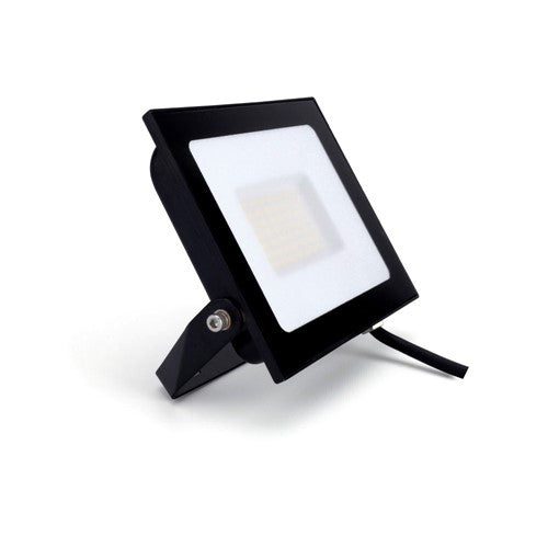 COMPACT SLIM FLOODLIGHT 50W 5000LM 4000K 120 BEAM 100LM/W IP65 IK05 LED BLACK INTEGRAL