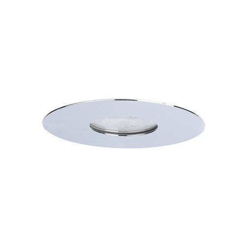 EVOFIRE MAXI 110 FIRE RATED DOWNLIGHT 70-100MM CUTOUT IP65 POLISHED CHROME ROUND +GU10 HOLDER INTEGRAL