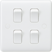 Knightsbridge 10AX 4G 2-way Switch on single plate