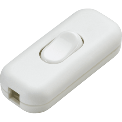 Knightsbridge 5A On-Off Inline Cord Torpedo Table Light Switch - Black