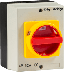 Knightsbridge 32A Rotary Isolator 4P AC IP65