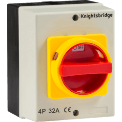 Knightsbridge 32A Rotary Isolator 4P AC IP65