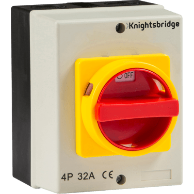 Knightsbridge 20A Rotary Isolator 4P AC IP65